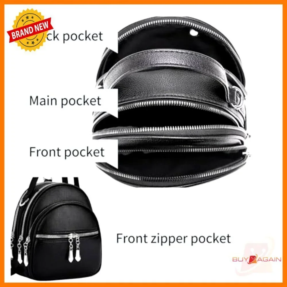 Convertible Leather Backpack Purse Small Crossbody Handbag Adjustable Strap